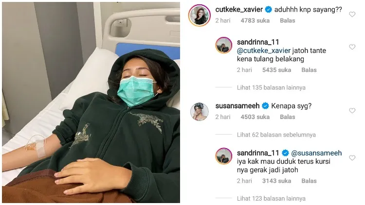 Cidera Tulang Belakang saat Hendak Duduk di Kursi, Aktris Cilik Sandrinna Michelle Dirawat 2