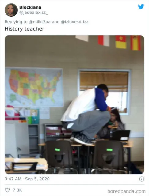 10 Gaya dan Posisi Aneh yang Jadi Favorit Guru Saat Ngajar di Kelas. Absurd Bener! 19