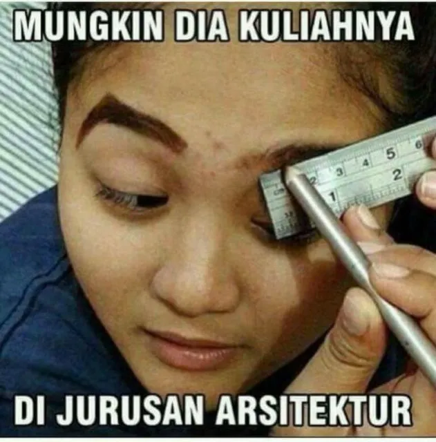 11 Potret Kocak Perjuangan Cewek Bikin Alis. Usaha untuk Jadi Cantik Begini, Jangan Diketawain, ya! 14