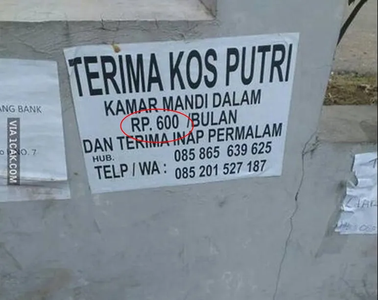 11 Papan Iklan Kos-kosan yang Absurd bin Kocak. Pemilik Rumahnya Pasti Suka Bercanda nih :D 17