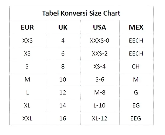 5 Cara Menentukan Ukuran Baju Lengkap & Size Chart-nya 10