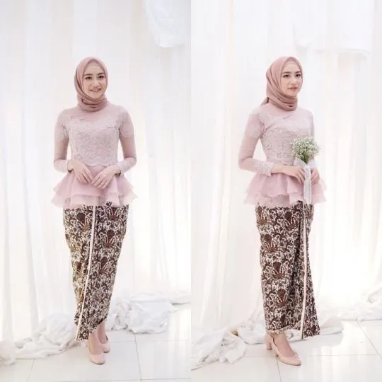 Potret Cantiknya Kebaya Warna Cerah Berpadu dengan Jarik Batik. Simpel nan Santun! 8