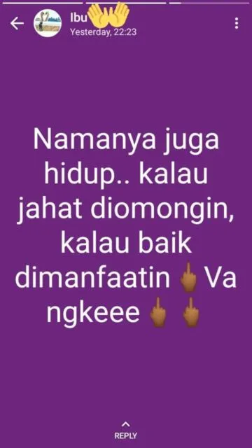 11 Status WhatsApp Ibu-ibu yang Bikin Anaknya Tepuk Jidat. Nggak Bapak Nggak Emak, Sama Kocaknya! 20