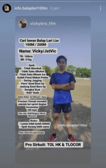 10 Foto Kocak Spesifikasi para Pembalap Lari Liar yang Lagi Viral. Anak Zaman Sekarang Ada-Ada Aja~ 11