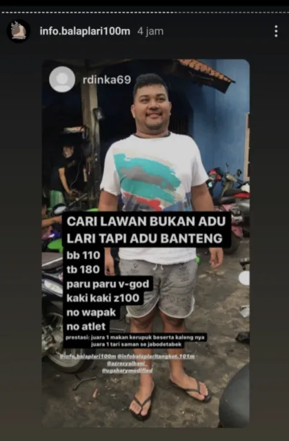 10 Foto Kocak Spesifikasi para Pembalap Lari Liar yang Lagi Viral. Anak Zaman Sekarang Ada-Ada Aja~ 13