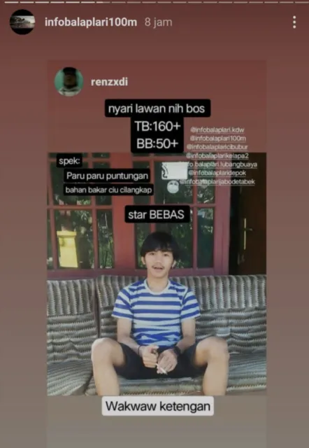 10 Foto Kocak Spesifikasi para Pembalap Lari Liar yang Lagi Viral. Anak Zaman Sekarang Ada-Ada Aja~ 16