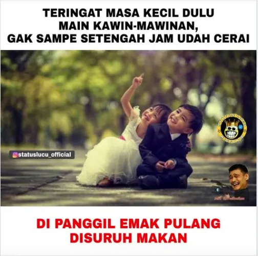 Kawin-Kawinan, Permainan Absurd yang Kita Lakukan Saat Kecil Dulu. Cerai Karena Disuruh Makan~ 10