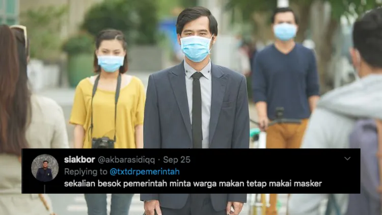 Viral Kabar Anjuran Pemerintah agar Kita Tetap Pakai Masker meski di Rumah, Begini Respons Warganet 14