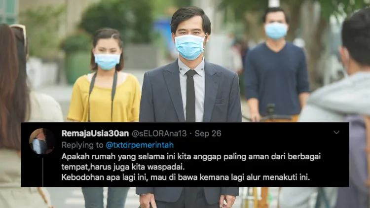 Viral Kabar Anjuran Pemerintah agar Kita Tetap Pakai Masker meski di Rumah, Begini Respons Warganet 16