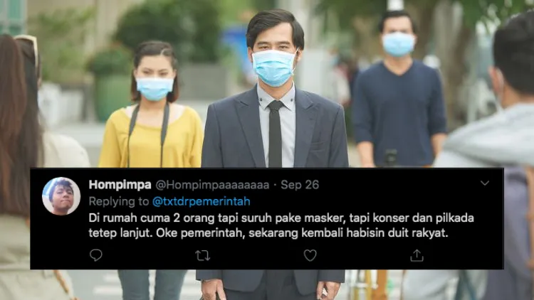 Viral Kabar Anjuran Pemerintah agar Kita Tetap Pakai Masker meski di Rumah, Begini Respons Warganet 18