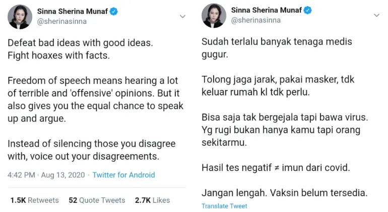 Marak Isu Antivaksin dan Konspirasi Covid-19, Sherina Munaf Ingatkan Warganet Fokus ke Hal Penting 3