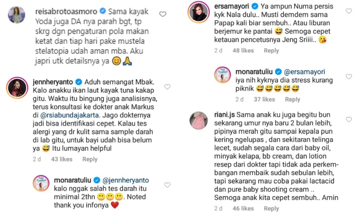 Alami Dermatitis Atopik, Wajah Bayi Mona Ratuliu Dipenuhi Ruam Merah. Sang Ibu Putuskan Diet Sehat 4