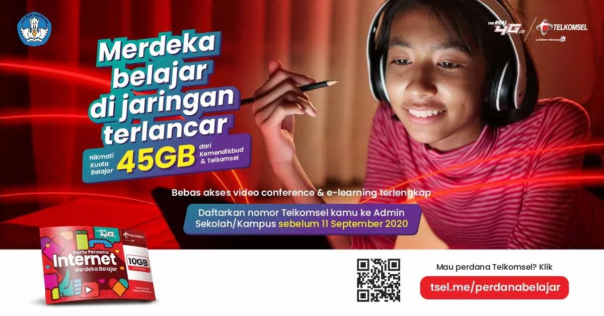 Pemerintah dan Telkomsel Berikan Bantuan Kuota Belajar 45GB. Yuk, Cari Tahu Cara Aktivasinya~ 2