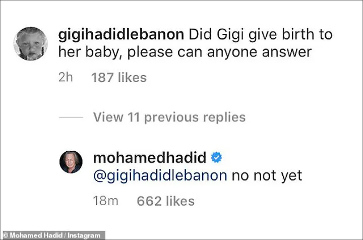 Gara-Gara Surat Manis sang Ayah untuk Calon Cucunya, Gigi Hadid Disebut Udah Lahiran 4