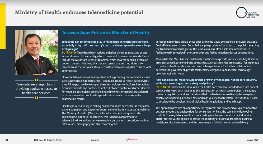 Peran Platform Telemedisin dalam Menjawab Kebutuhan Layanan Kesehatan di Indonesia, Khususnya di Masa Pandemi 5