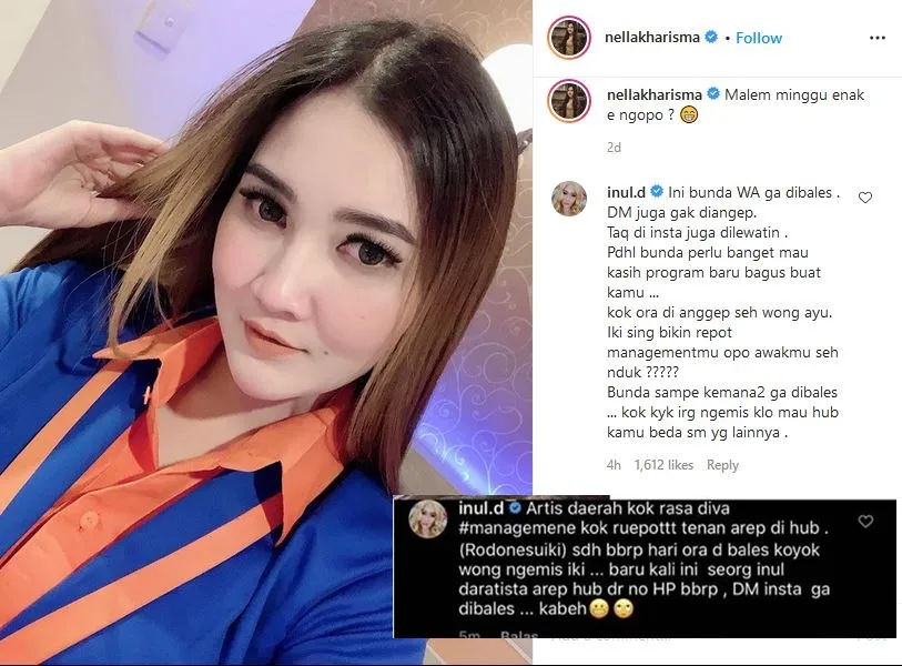 Tak Digubris Saat Menghubungi Nella Kharisma Berhari-hari, Inul: Artis Daerah Kok Rasa Diva 4
