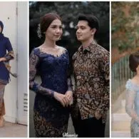 8 Desain Busana Couple Beda Warna tapi Tetap Senada. Elegan Plus Mesra!