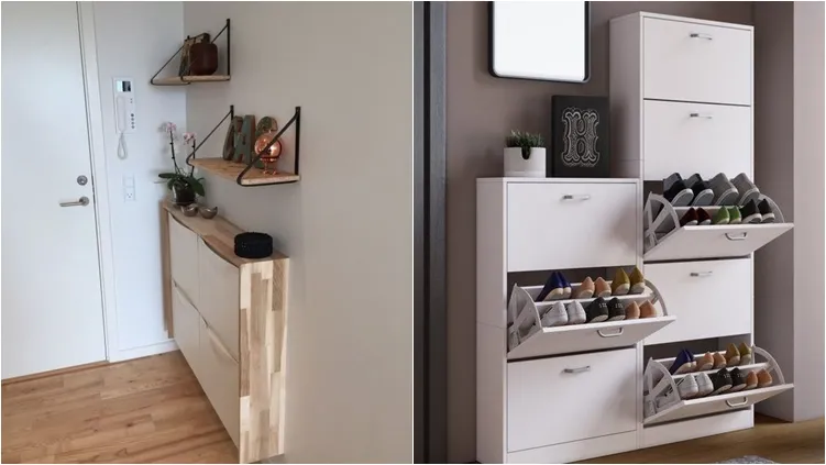 8 Model Rak Sepatu Kayu yang Sering Nggak Kepikiran, Ringkas dan Cocok untuk Kamar Kos-kosan 9