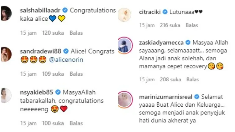 Selamat! Alice Norin Lahirkan Anak Keduanya. Banjir Ucapan dan Doa Dari Rekan Artis dan Warganet 2