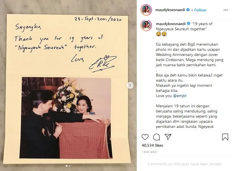 Rayakan Ulang Tahun Pernikahan Ke-19, ini Bukti Kalau Maudy Koesnaedi Seakan Tak Menua Sama Sekali 3