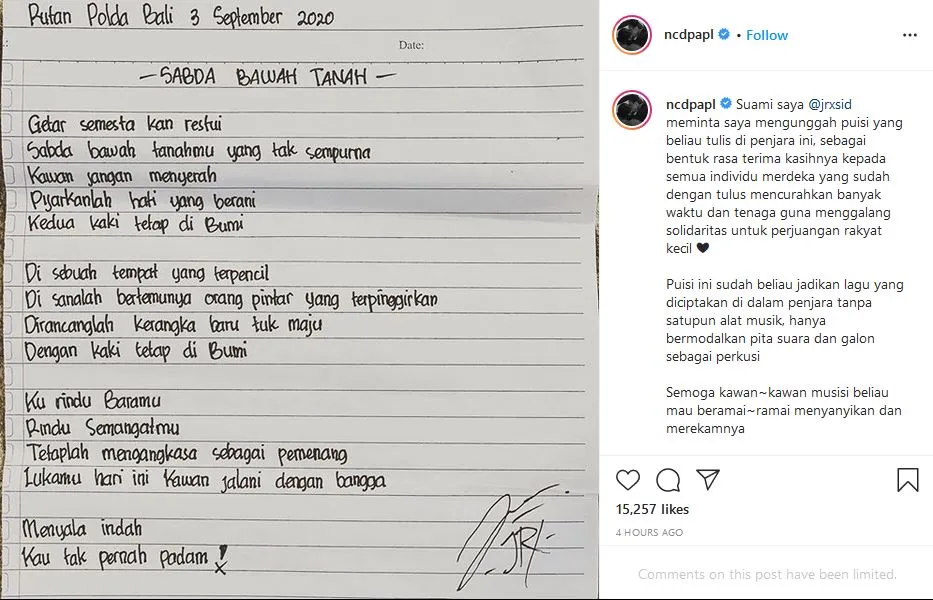 Mendekam di Penjara, Jerinx SID Justru Makin Berkarya dan Berhasil Tulis Sebuah Lagu 2