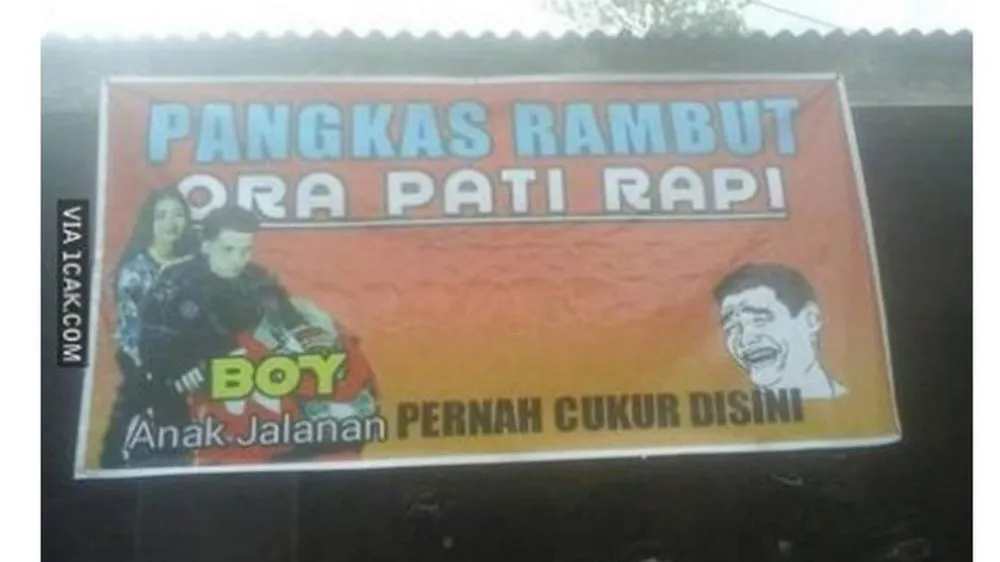 Serba-serbi Potret Kekonyolan Spanduk Salon Warga +62. Bacanya Mesti Berulang Kali, biar Paham~ 16