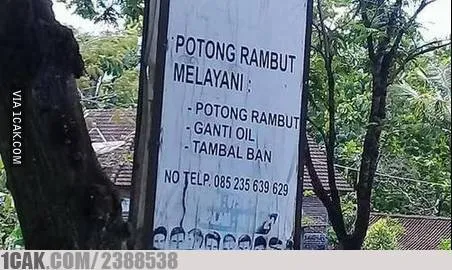 Serba-serbi Potret Kekonyolan Spanduk Salon Warga +62. Bacanya Mesti Berulang Kali, biar Paham~ 13