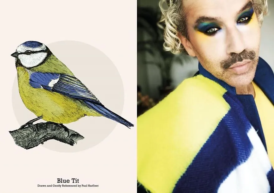 Pria Ini Mendadak Viral Karena Berdandan Mirip Seperti Burung-Burung di Lukisannya. Keren! 15