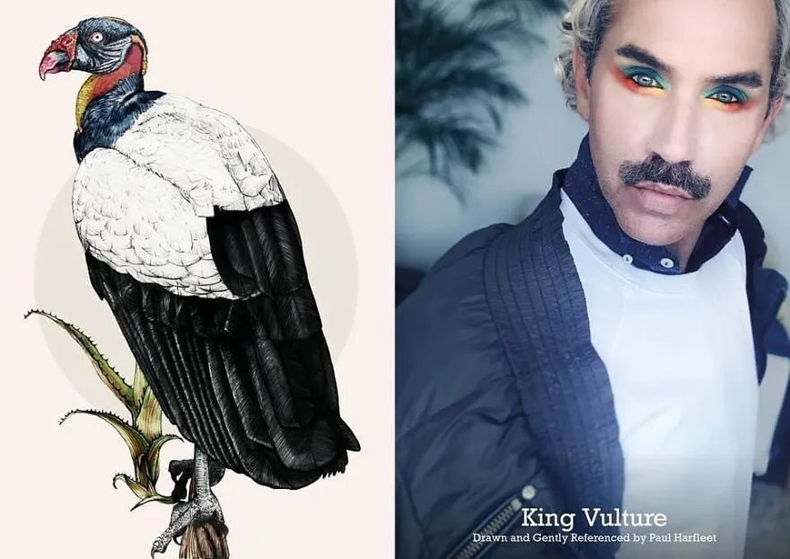 Pria Ini Mendadak Viral Karena Berdandan Mirip Seperti Burung-Burung di Lukisannya. Keren! 10