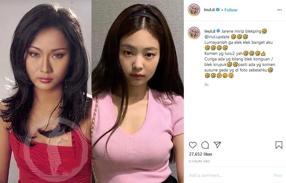 Foto Masih Muda Disandingkan dengan Pentolan BLACKPINK, Inul Daratista Disebut Mirip Jennie. Setuju? 3