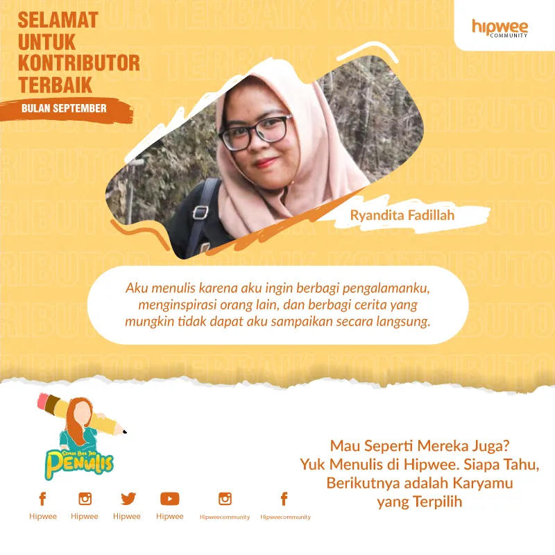 Kenalan sama Kontributor Terbaik Hipwee September 2020. Ssst, Ada Bocoran Soal Menulis dari Mereka juga! 6