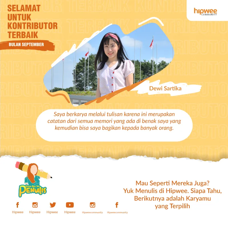 Kenalan sama Kontributor Terbaik Hipwee September 2020. Ssst, Ada Bocoran Soal Menulis dari Mereka juga! 4