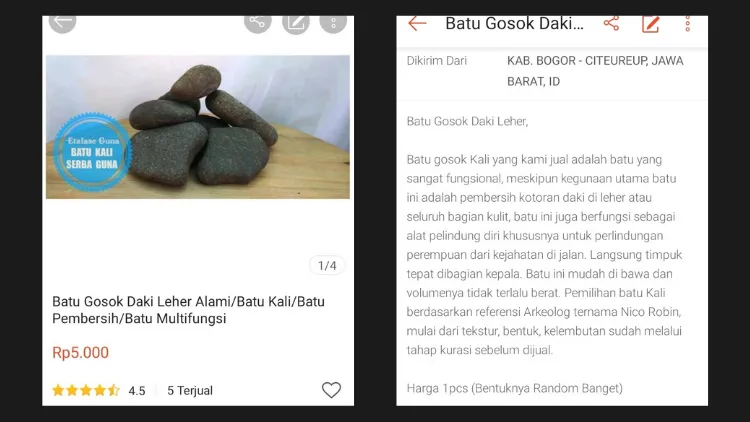 Drama Kocak Jualan Batu di Online Shop. Ternyata Apa pun Kalau Ditelateni Bisa Jadi Duit~ 6