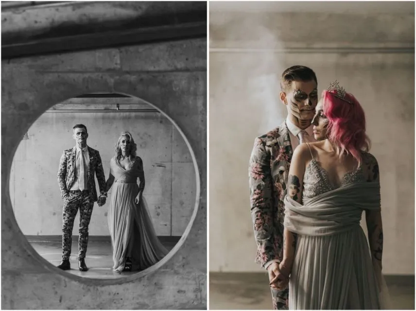 8 Ide Unik Foto Pasangan Pengantin Tema Halloween. Super Nyentrik, tapi Nggak Gitu Seram kok~ 15