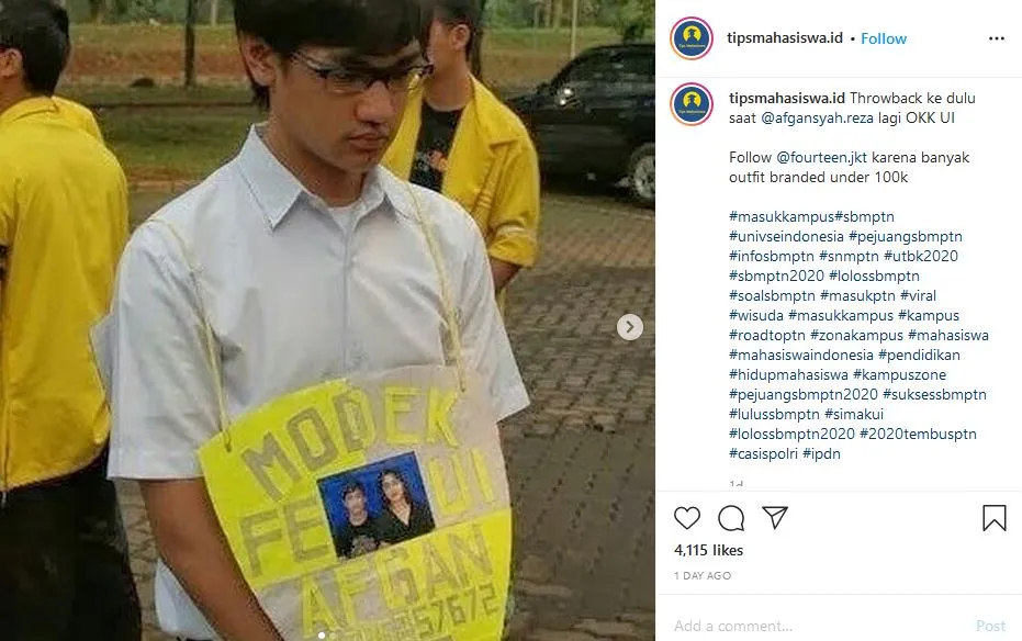 Foto Afgan Saat Ospek Kuliah 13 Tahun Lalu Kembali Jadi Perbincangan, Warganet: Masih Polos Banget! 3