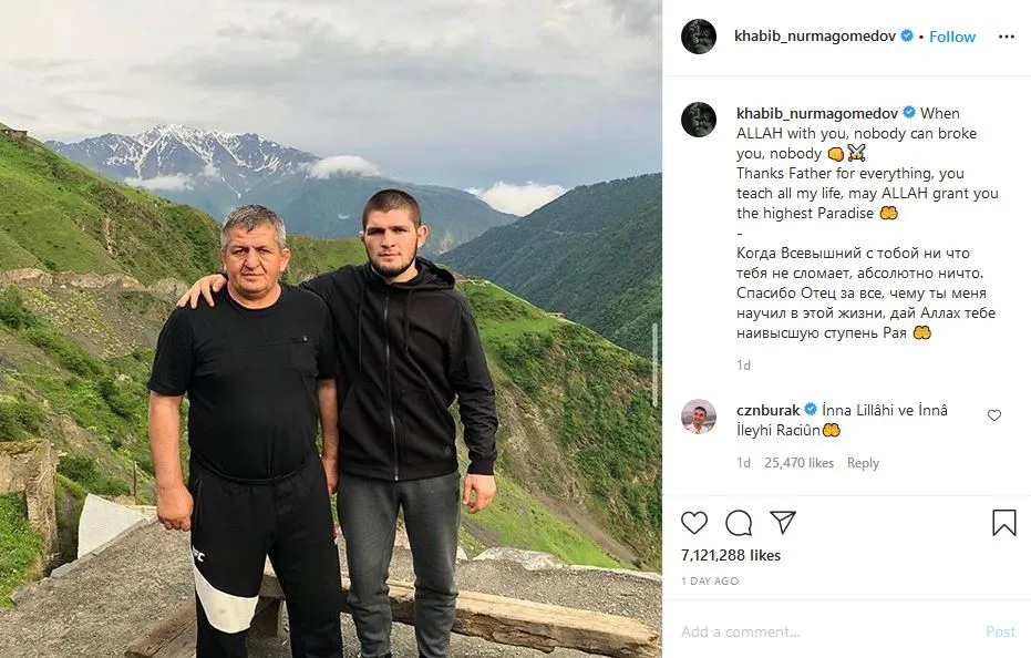 Ayah Meninggal, Khabib Nurmagomedov Umumkan Pensiun di UFC 254. Tepati Janji pada sang Ibu 4