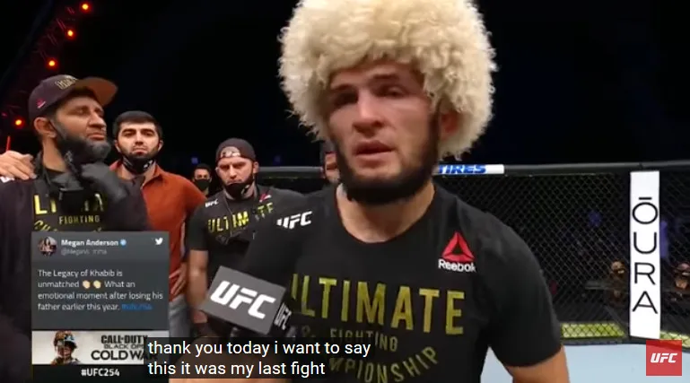 Ayah Meninggal, Khabib Nurmagomedov Umumkan Pensiun di UFC 254. Tepati Janji pada sang Ibu 3