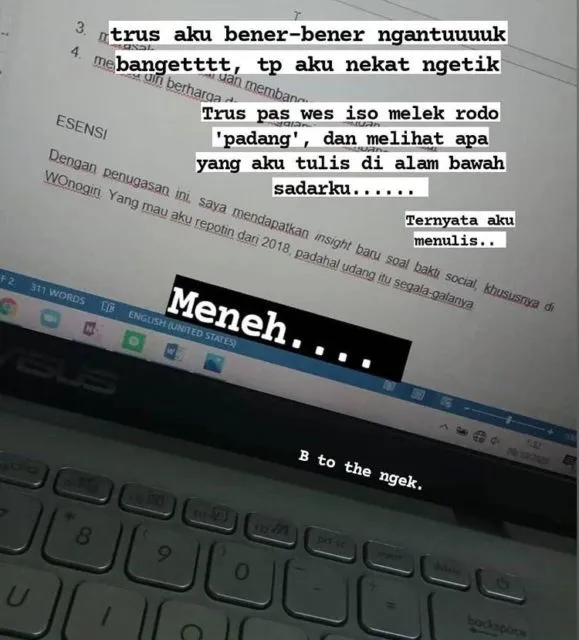 Begini Jadinya Kalau Mata Ngantuk Dipaksa Ngerjain Tugas. Typo Kacau, Nggak Ketulungan! :D 13