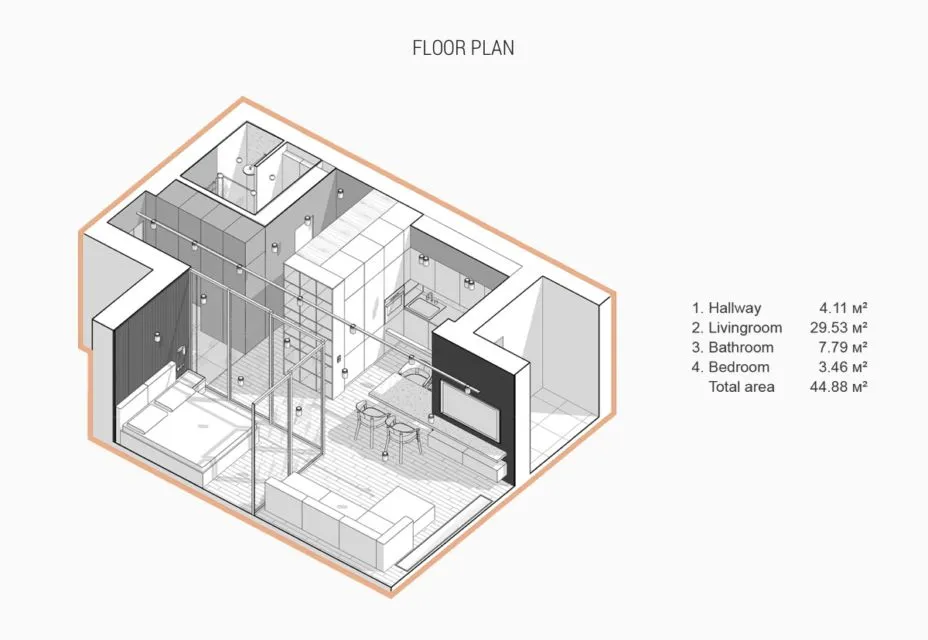 6 Desain Rumah Type 45 untuk Lajang atau yang Sudah Punya Anak. Pakai Kolam Renang Juga Bisa 7
