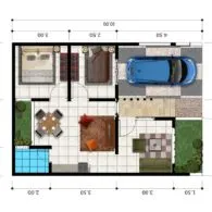 6 Desain Rumah Type 45 untuk Lajang atau yang Sudah Punya Anak. Pakai Kolam Renang Juga Bisa