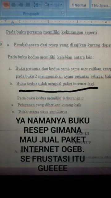 Begini Jadinya Kalau Mata Ngantuk Dipaksa Ngerjain Tugas. Typo Kacau, Nggak Ketulungan! :D 15