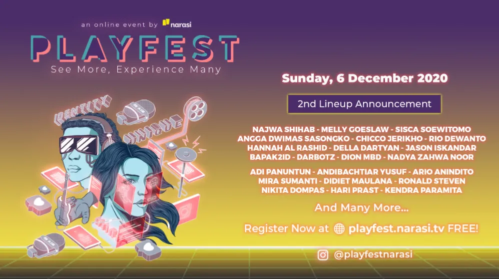 Tumpah Ruah! Ini Dia Pengumuman Lengkap 2nd Lineup di Playfest 2020 1