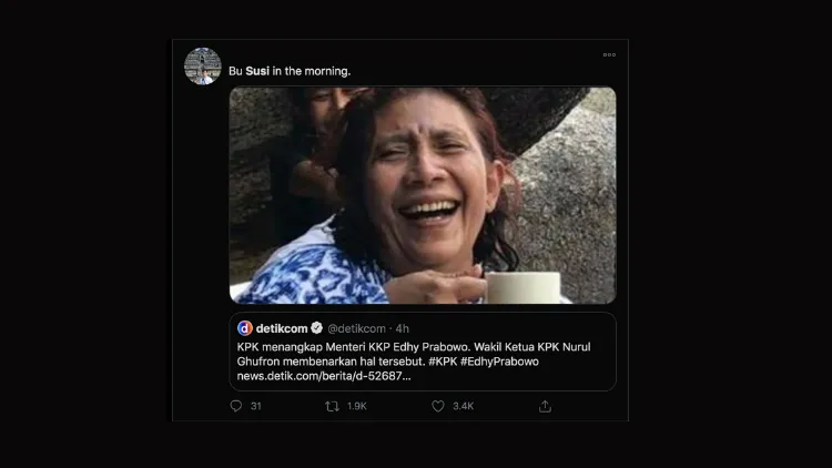 Menteri Kelautan dan Perikanan Edhy Prabowo Ditangkap KPK, Warganet Jadi Kangen Bu Susi :( 17