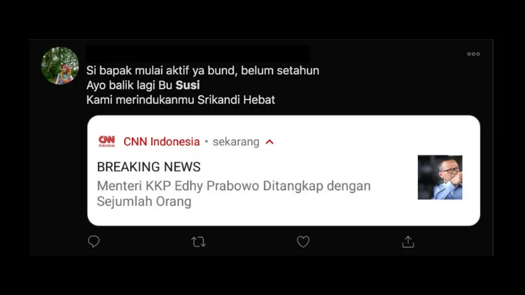 Menteri Kelautan dan Perikanan Edhy Prabowo Ditangkap KPK, Warganet Jadi Kangen Bu Susi :( 20