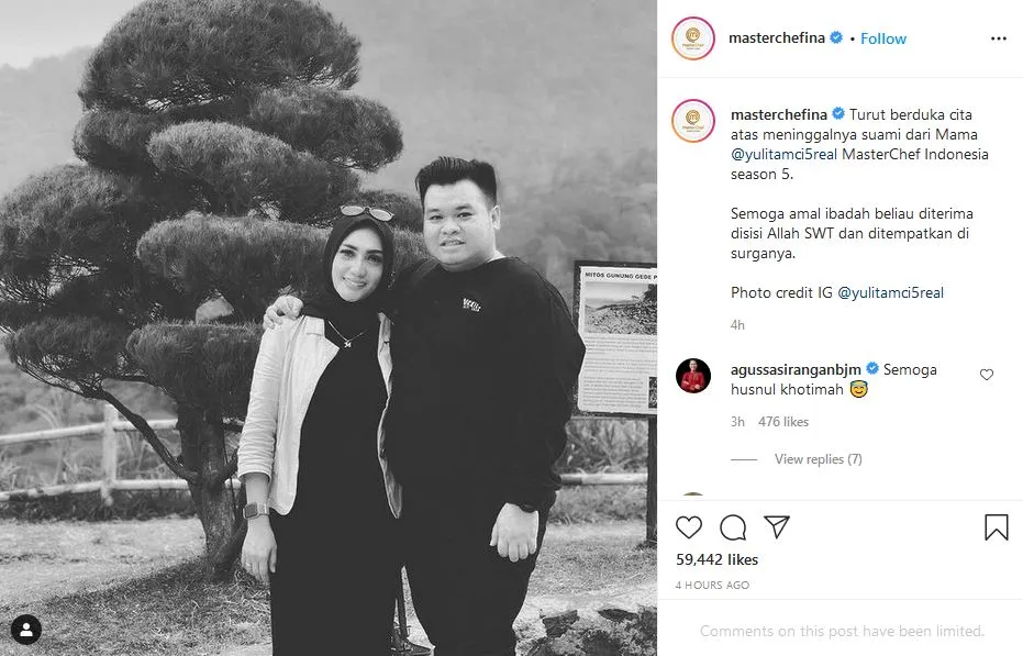 Suami Meninggal Dunia, Lita MasterChef Indonesia dan Tiga Anaknya Banjir Doa Agar Dikuatkan 3
