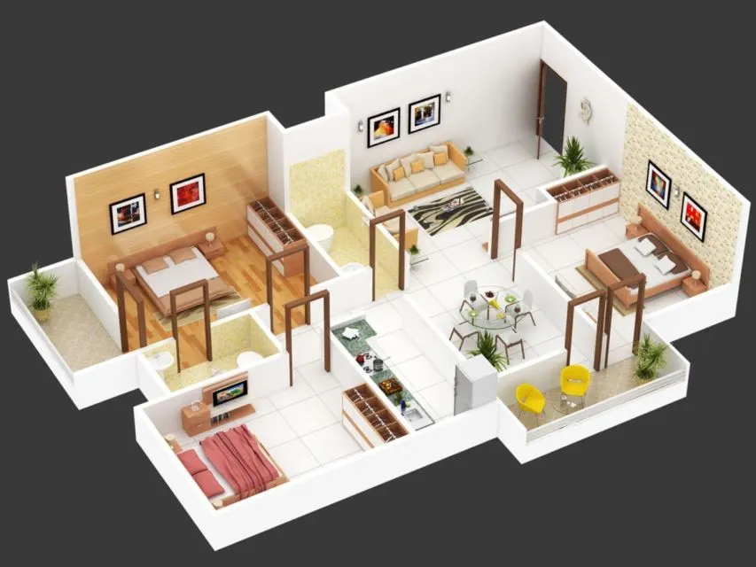 6 Desain Rumah Type 45 untuk Lajang atau yang Sudah Punya Anak. Pakai Kolam Renang Juga Bisa 9