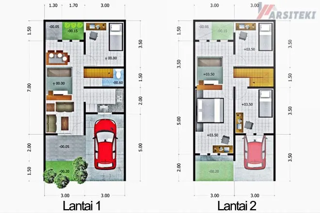 6 Desain Rumah Type 45 untuk Lajang atau yang Sudah Punya Anak. Pakai Kolam Renang Juga Bisa 10