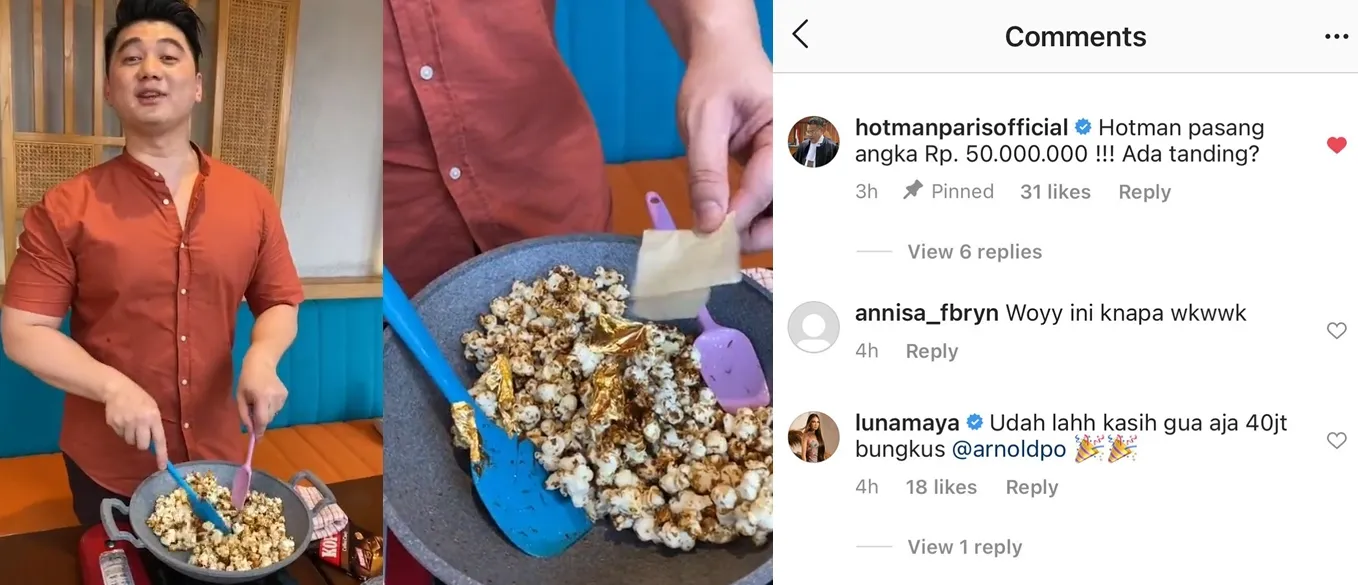 Di Atas Langit Masih Ada Hotman Paris! Cuma Dia yang Mau Beli Popcorn Emas Chef Arnold Rp50 Juta! 3