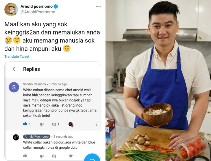 Chef Arnold Dikritik Gara-Gara Salah Ngomong Bahasa Inggris, Chef Renatta Bela dengan Pengalamannya 4