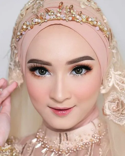 12 Ide Headpiece Cantik untuk Hijab Pernikahan. Dari yang Ekstra sampai yang Elegan! 17
